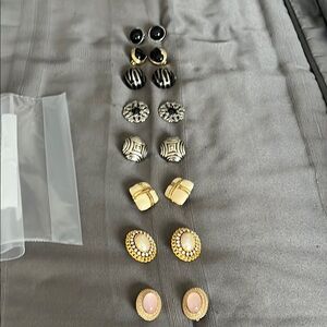 Clip on earrings a set of eight